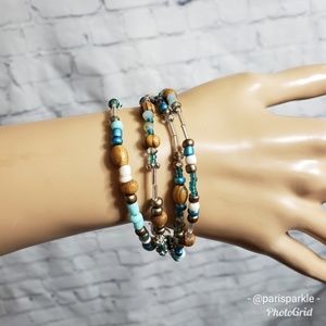Handmade 4 Strand Beaded Bracelet